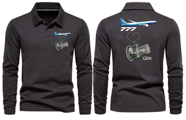 BOEING 777 LONG SLEEVE POLO